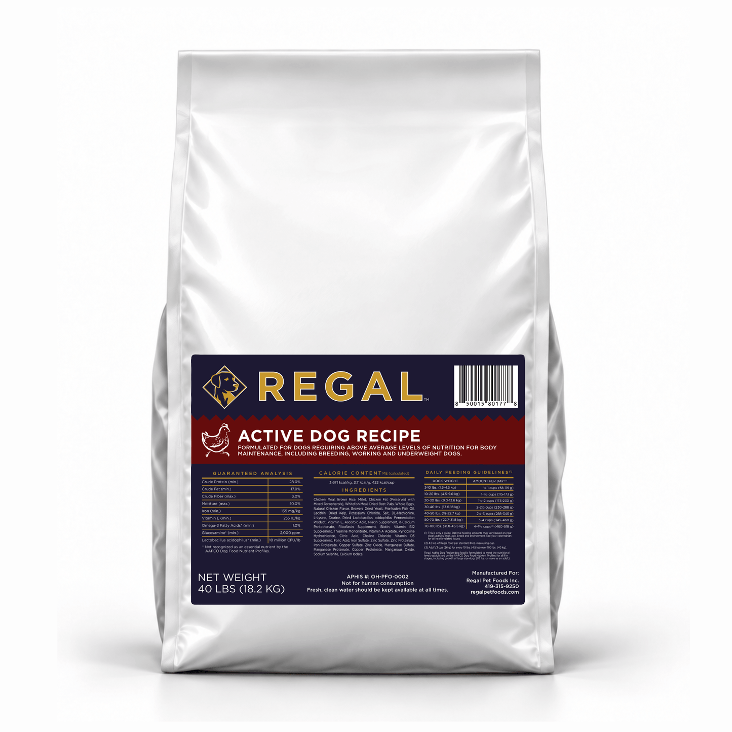 
                  
                    Bag of Regal Active Dog Recipe
                  
                